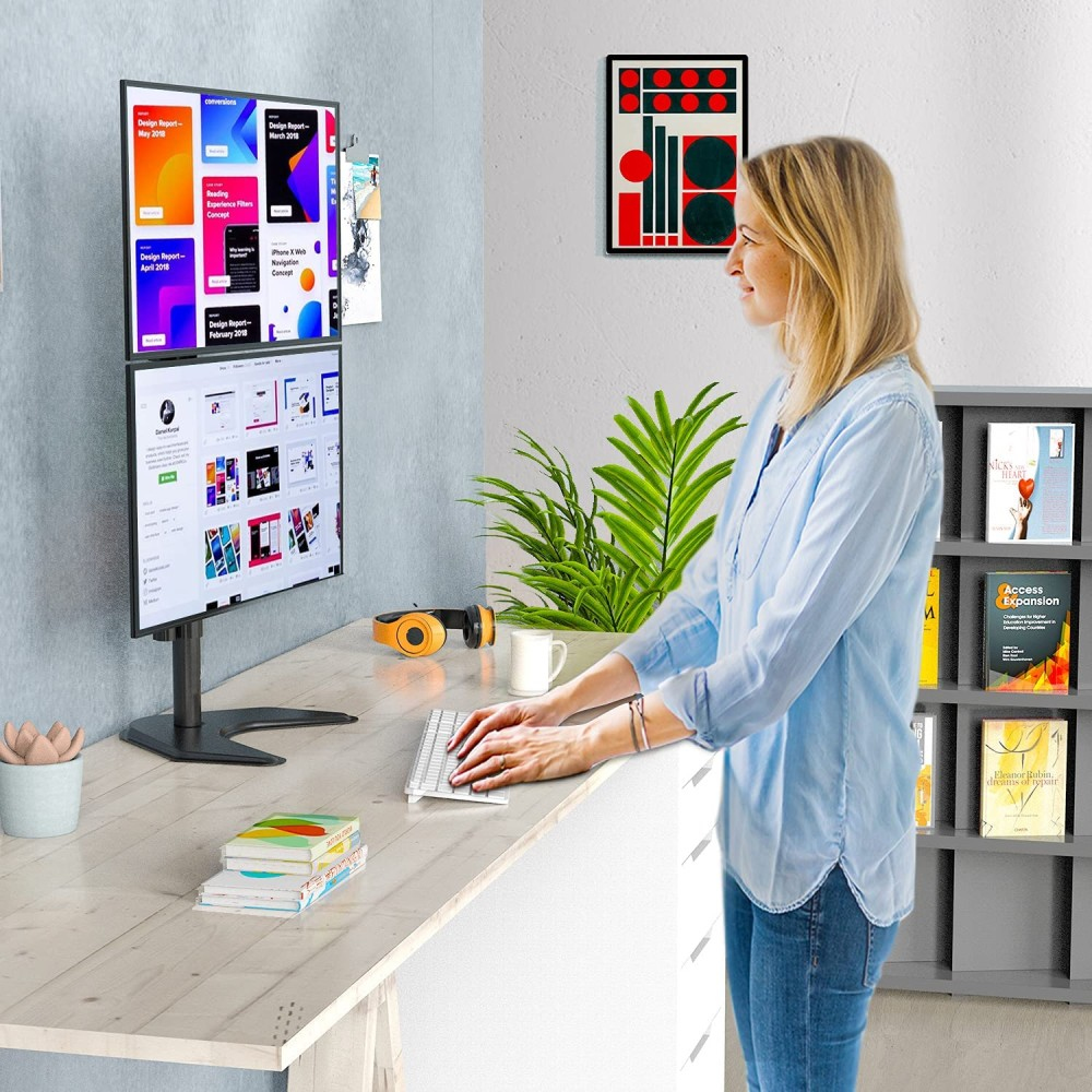 Techly ICA-LCD 2520V flat panel bureau steun 68,6 cm (27") Zwart - Afbeelding 15