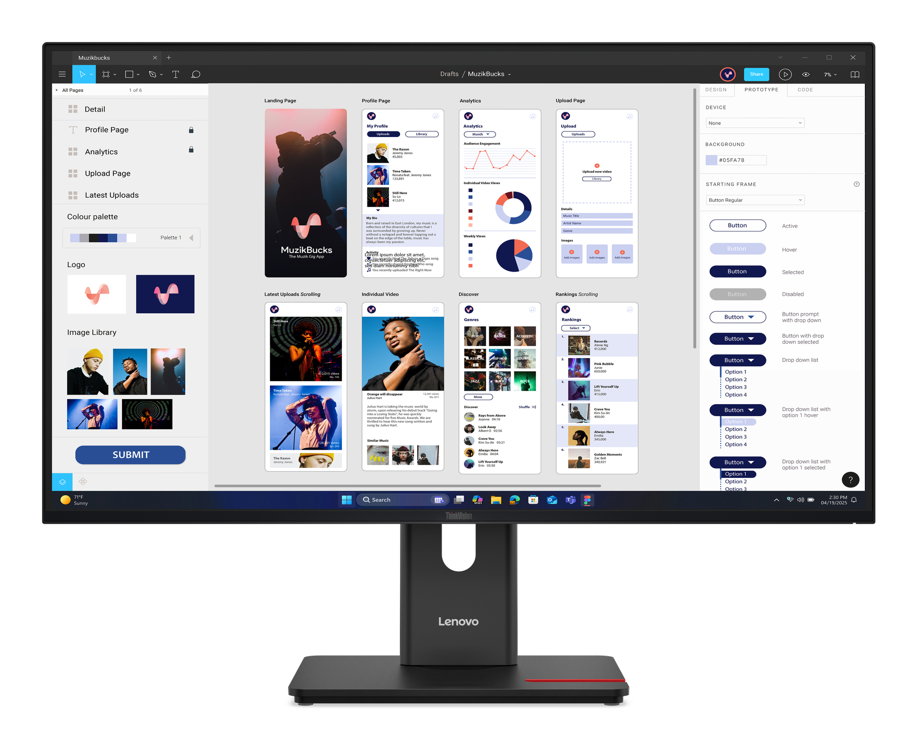 Lenovo ThinkVision T32UD-40 Monitor - Afbeelding 2