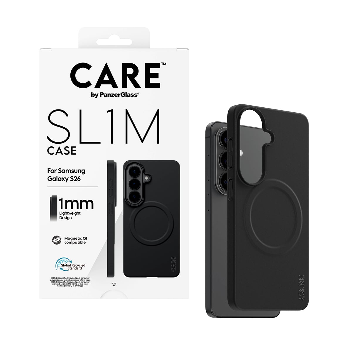 PanzerGlass CARE™ by ® SL1M Case Black w. Qi Samsung Galaxy S26 mobiele telefoon behuizingen 16 cm (6.3") Hoes Zwart - Afbeelding 6