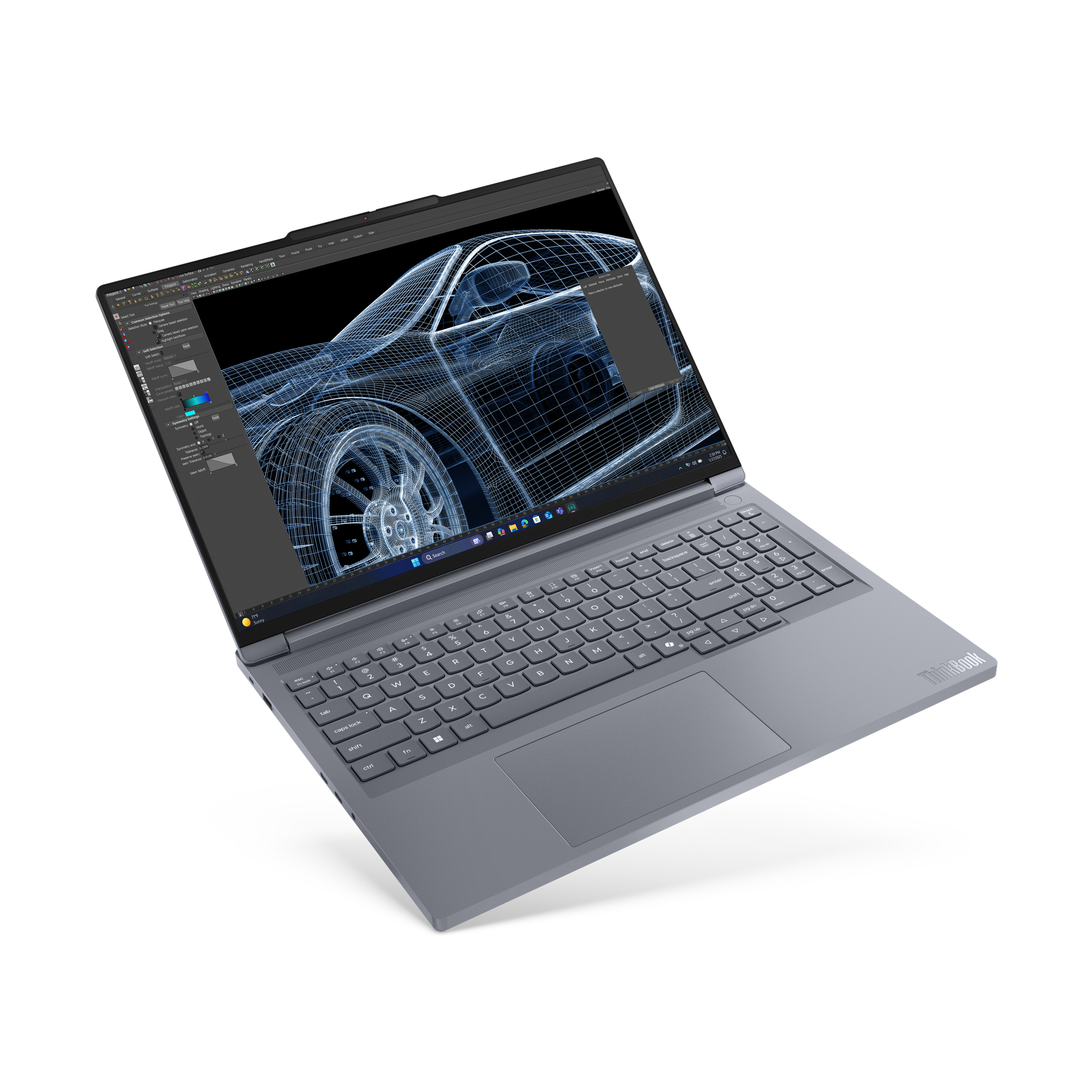Lenovo ThinkBook 16p G6 ADR AMD Ryzen™ 9 8940HX Laptop 40,6 cm (16") WQXGA 32 GB DDR5-SDRAM 1 TB SSD NVIDIA GeForce RTX 5060 Wi-Fi 7 (802.11be) Windows 11 Pro Belgisch Grijs - Afbeelding 7
