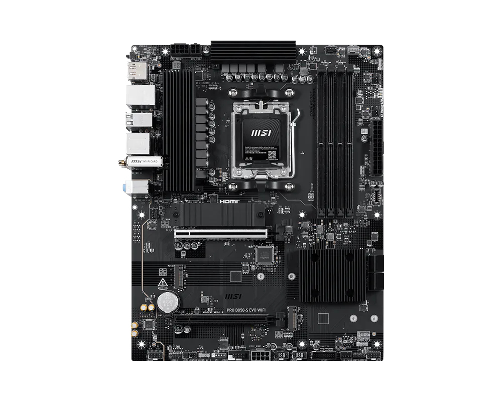 MSI PRO B850-S EVO WIFI moederbord AMD B850 Socket AM5 ATX
