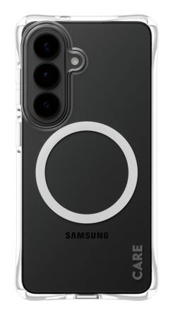 PanzerGlass CARE™ by ® Samba Case Transparent w. White Qi Samsung Galaxy S26 mobiele telefoon behuizingen 16 cm (6.3") Hoes Transparant