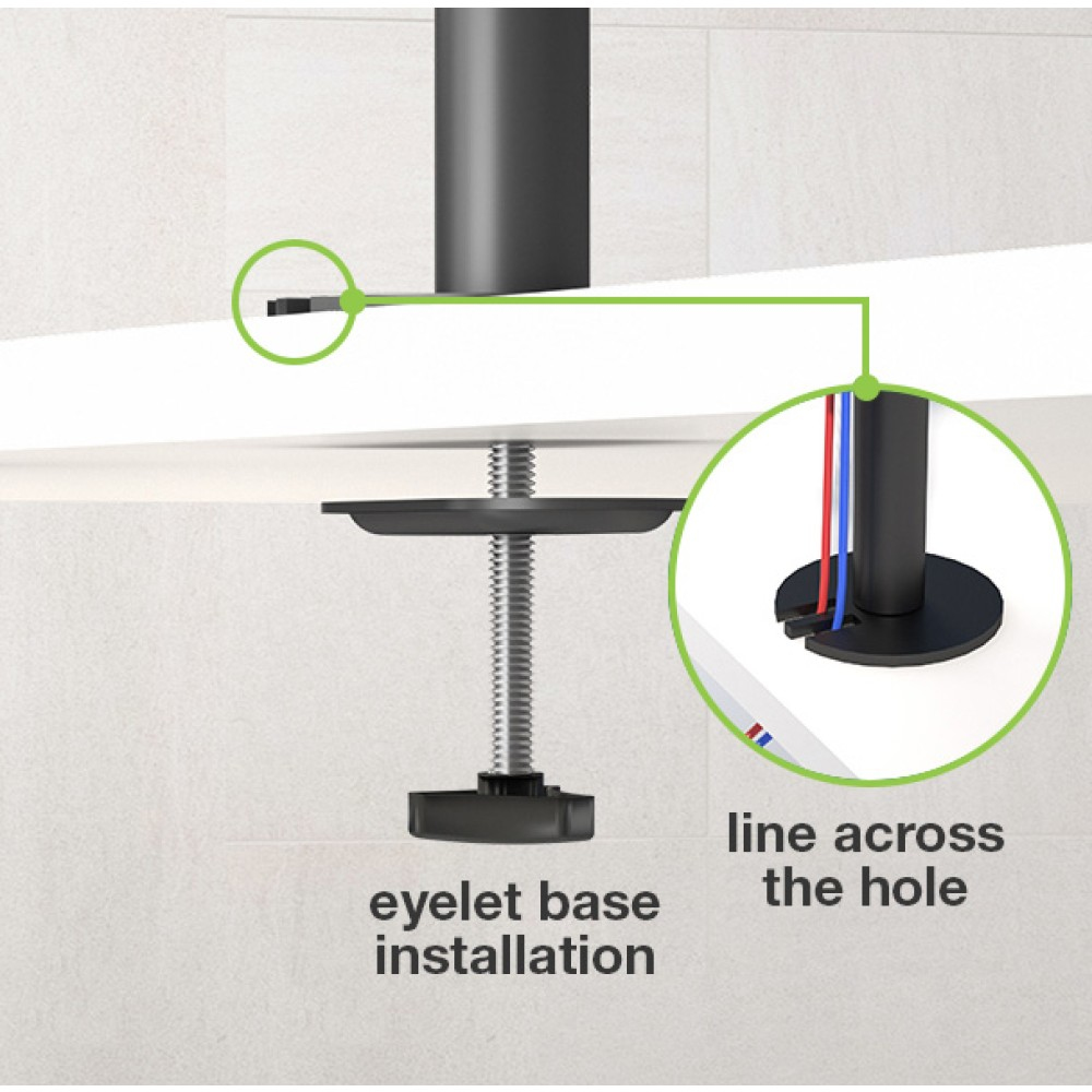 Techly ICA-LCD 2520V flat panel bureau steun 68,6 cm (27") Zwart - Afbeelding 7