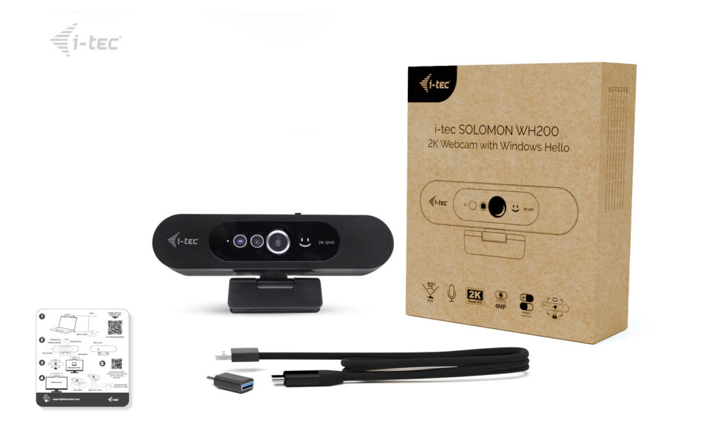 i-tec SOLOMON WH200 2K Webcam Windows Hello - Afbeelding 12
