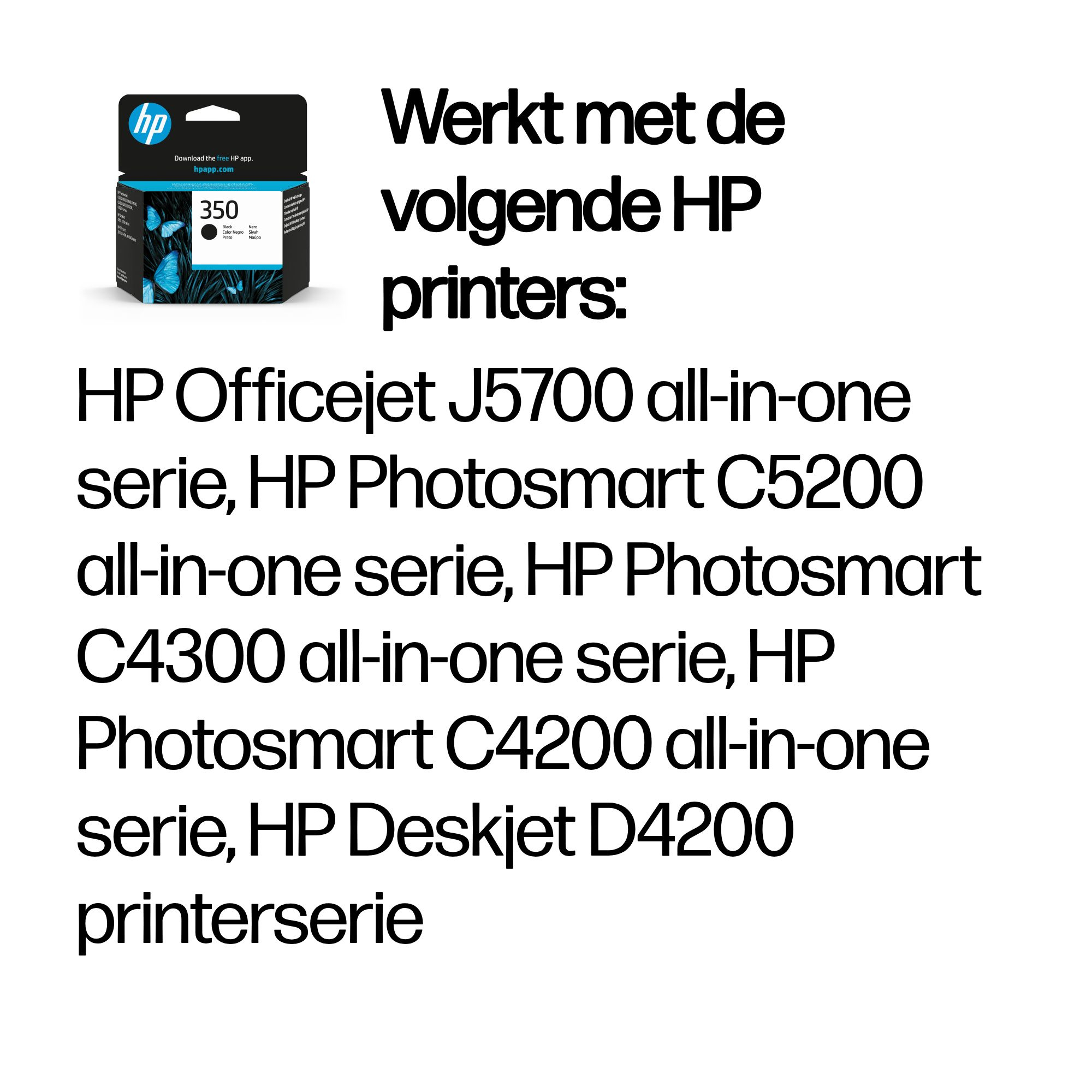 HP 350 originele zwarte inktcartridge - Afbeelding 3