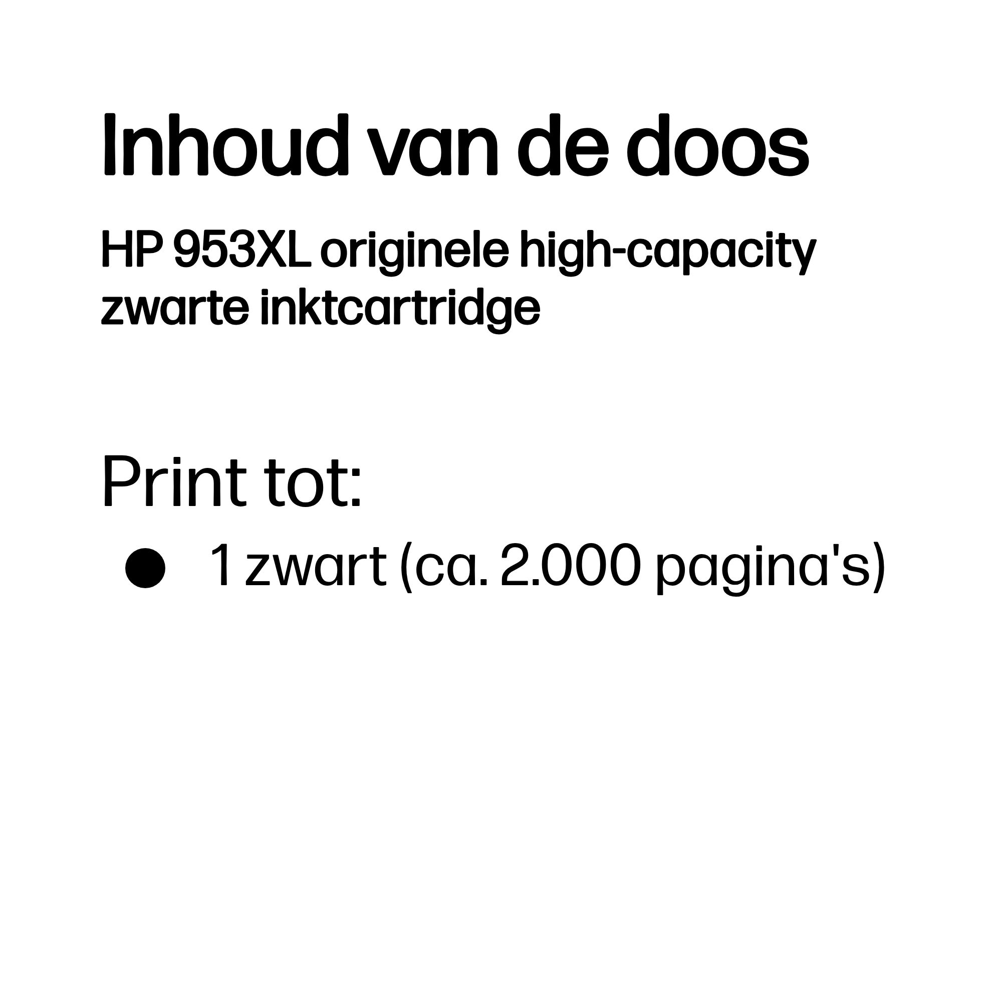 HP 953XL originele high-capacity zwarte inktcartridge - Afbeelding 4