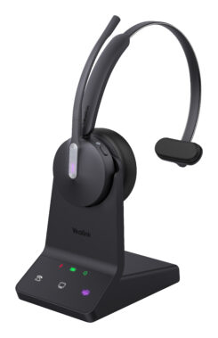 Yealink WH64 Mono Headset Draadloos Hoofdband Kantoor/callcenter USB Type-C Bluetooth Zwart