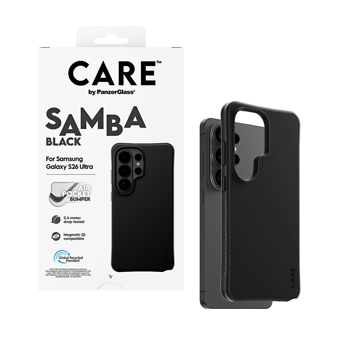 PanzerGlass CARE™ by ® Samba Case Black w. Qi Samsung Galaxy S26 Ultra mobiele telefoon behuizingen Hoes Zwart - Afbeelding 6