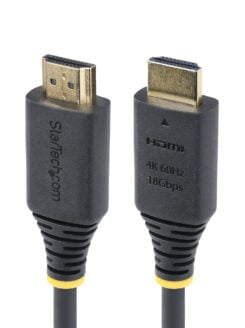 StarTech.com 2,4m Premium Gecertificeerde High Speed HDMI Kabel, 4K 60Hz/1440p 144Hz, HDR10/HDCP 2.2/ARC, 18Gbps, UHD HDMI 2.0 Kabel voor TV/Monitor/Display, TPE Mantel