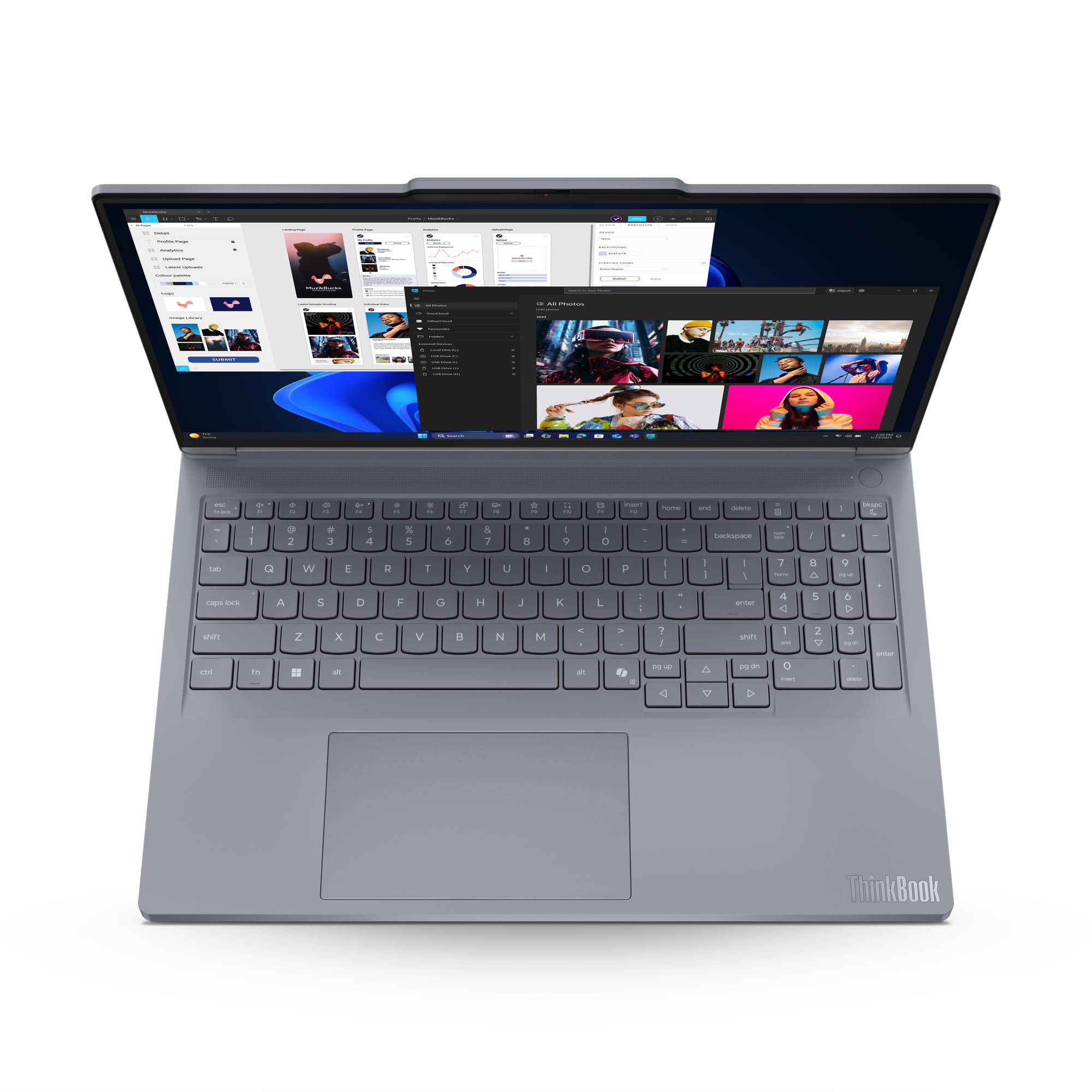 Lenovo ThinkBook 16p G6 ADR AMD Ryzen™ 9 8940HX Laptop 40,6 cm (16") WQXGA 32 GB DDR5-SDRAM 1 TB SSD NVIDIA GeForce RTX 5060 Wi-Fi 7 (802.11be) Windows 11 Pro Belgisch Grijs - Afbeelding 14