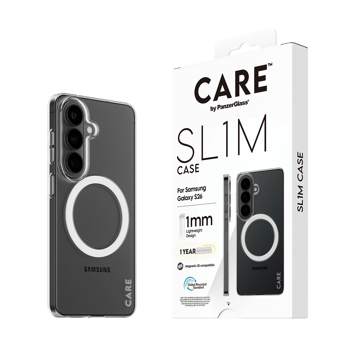 PanzerGlass CARE™ by ® SL1M Case Transparent w. Qi Samsung Galaxy S26 mobiele telefoon behuizingen 16 cm (6.3") Hoes Transparant - Afbeelding 7