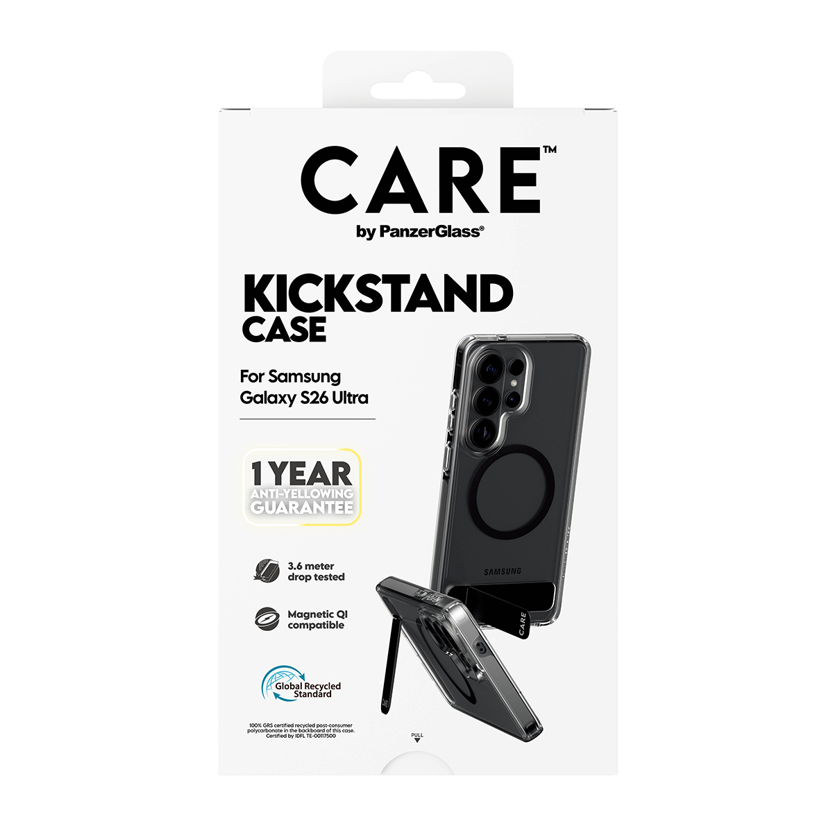 PanzerGlass CARE™ by ® Urban Explorer Case Transparent w. Black Kickstand & Qi Samsung Galaxy S26 Ultra mobiele telefoon behuizingen Hoes Transparant - Afbeelding 4