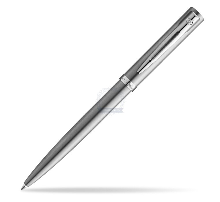 WATERMAN Kugelschreiber IMPRESSION Stainless SteelCT M Blau Geschenkbox