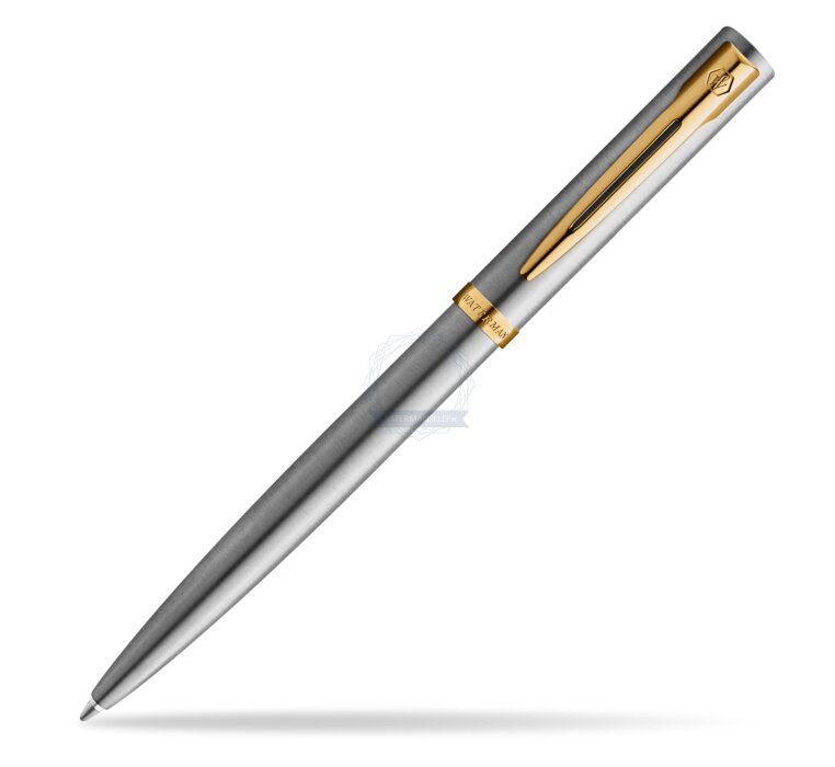 WATERMAN Kugelschreiber IMPRESSION Stainless SteelGT M Blau Geschenkbox