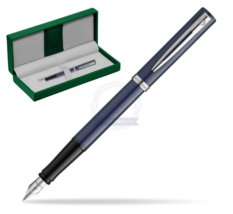 WATERMAN Füllfederhalter IMPRESSION blauer Lack CT F Blau Geschenkbox