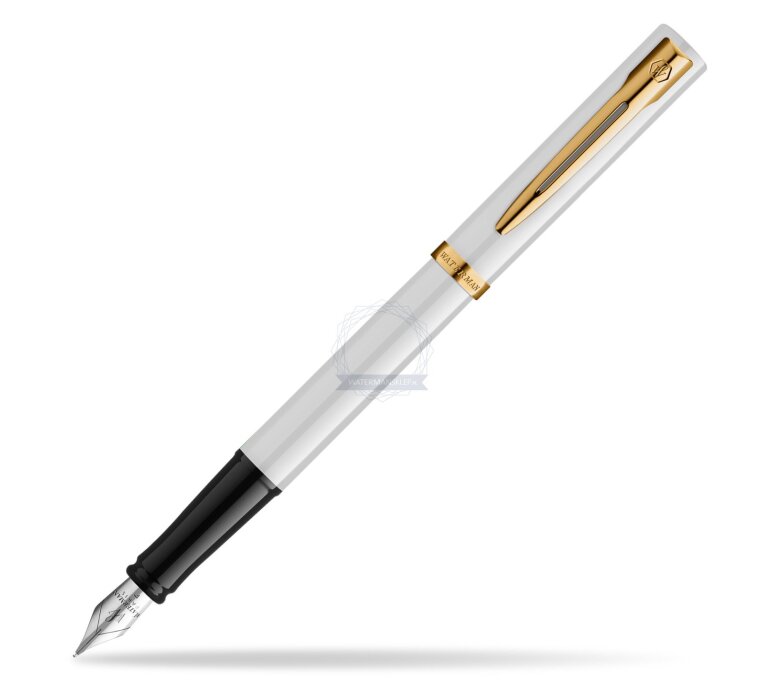 WATERMAN Füllfederhalter IMPRESSION weißer Lack CT F Blau Geschenkbox