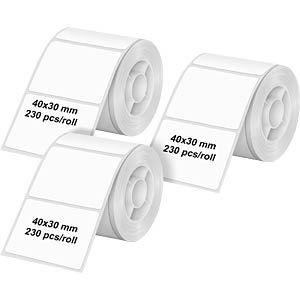 Olympia Etikettenrolle für PM220 3er Pack               weiß