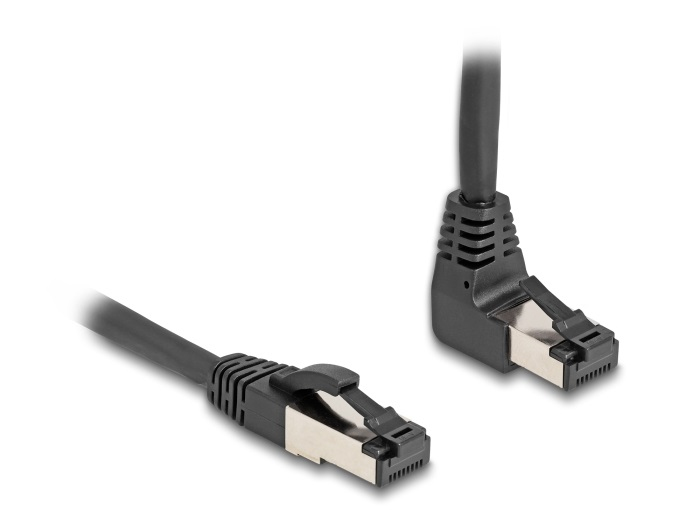 DELOCK RJ45 netwerkkabel Cat.8.1S/FTP 90° oben gew./gerade