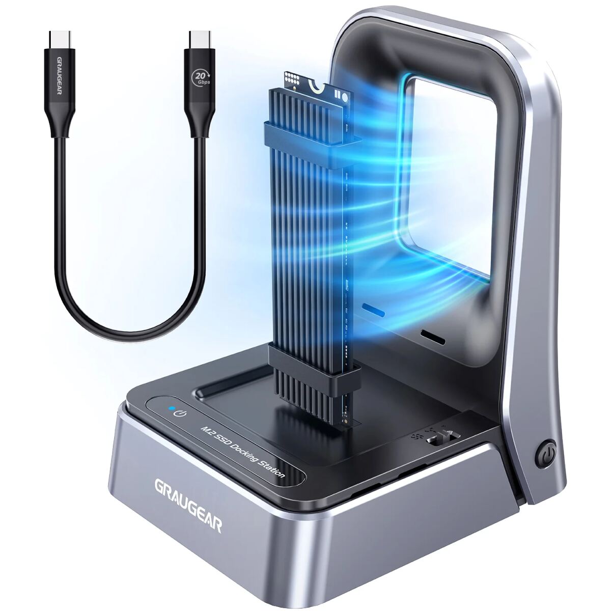 GRAUGEAR Docking Station 4.0 für M.2 NVMe/NGFF SSD USB 3.2