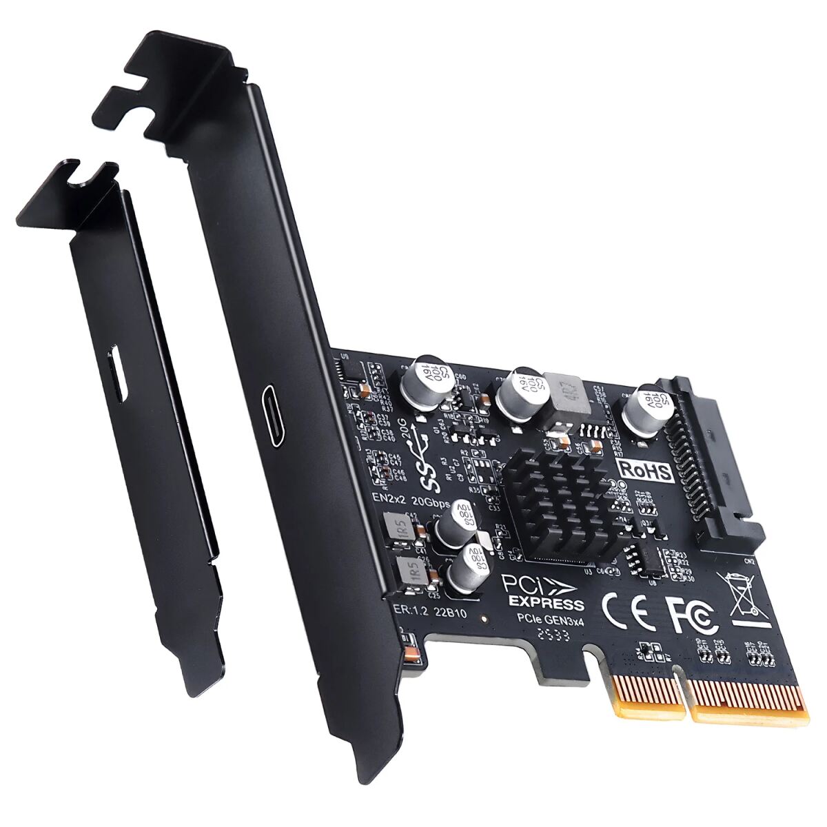 GRAUGEAR Erweiterungskarte USB-C 3.2 Gen2x2  PCIe-x4-Karte