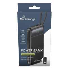 MediaRange Powerbank 10000mAh USB-C LC-Display Quickcharge