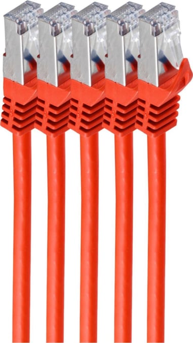 Shiverpeaks RJ45 Patchkabel S/FTP, Cat7 VE5, 0,5m rot