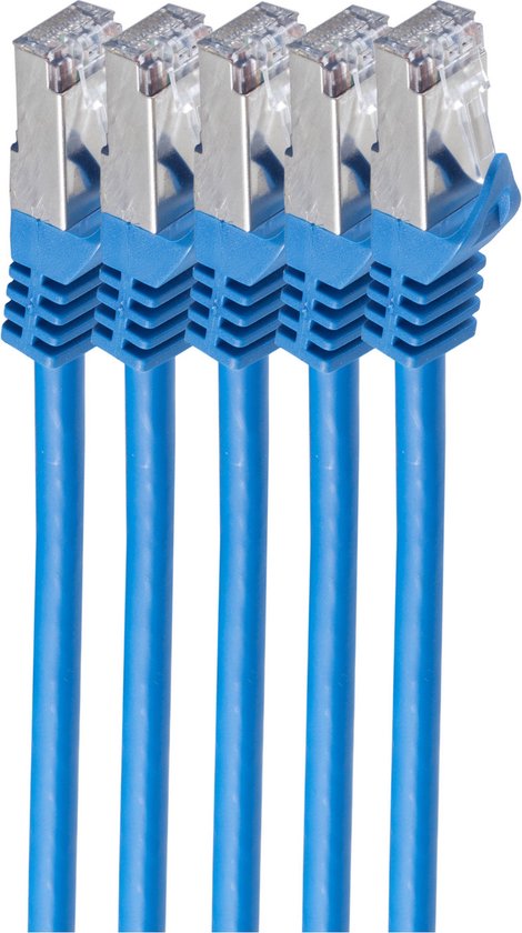 Shiverpeaks RJ45 Patchkabel S/FTP, Cat7 VE5, 3m blau