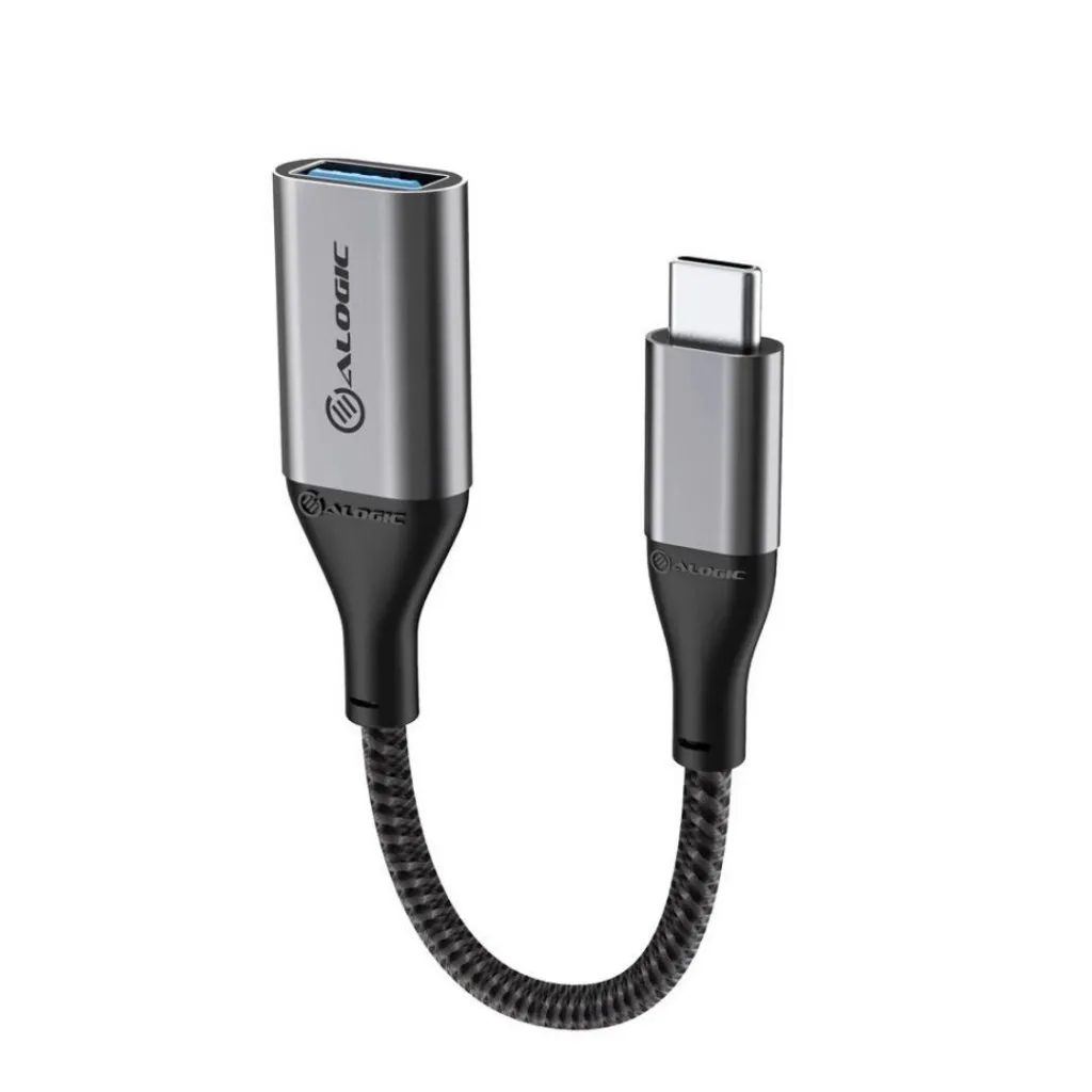 Alogic Adapter USB-C 3.1 Super -> USB-A grijs