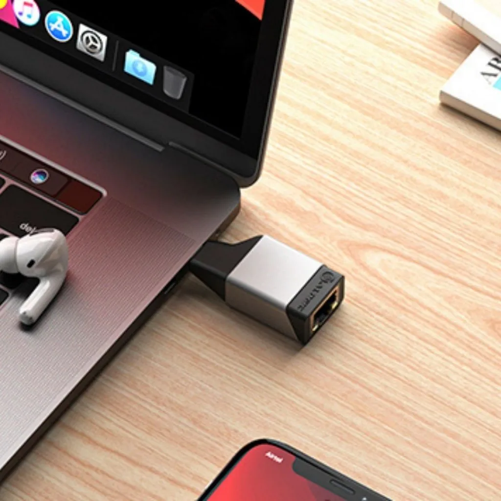 Alogic Adapter USB-C Ultra Mini -> RJ45 Ethernet grijs