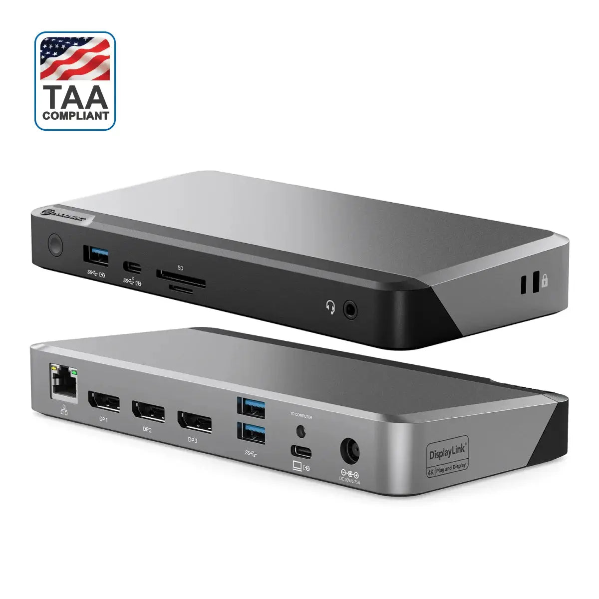 Alogic Dockingstation universele Triple 4K USB-C & USB-A 100W