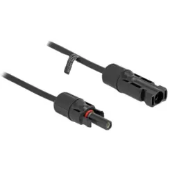 DELOCK DL4Solar Kabel 4mm stekker zu verloop stekker 1m zwart