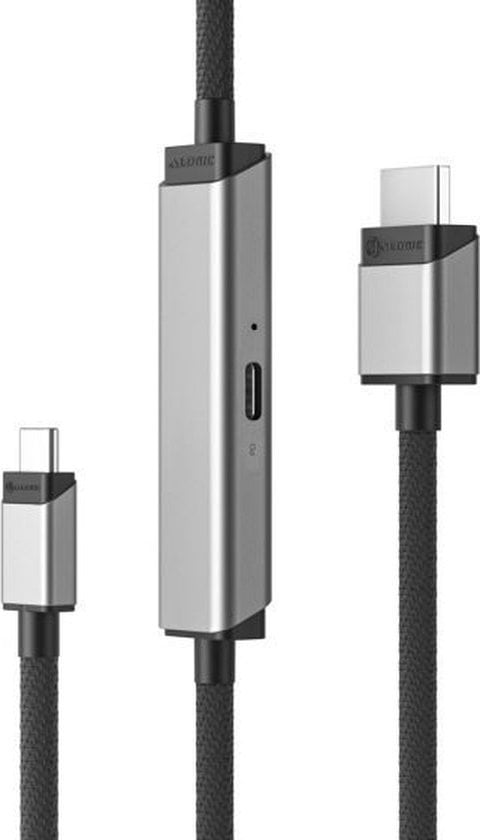 Alogic Adapterkabel USB-C -> HDMI met 100W PD M/M 2m spacegr