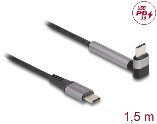 DELOCK Kabel USB 2.0 Kabel USB Type-C stekker PD 3.0 1,5m