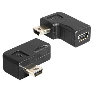 DELOCK USB Adapter mini B -> mini B St/Bu 90° gewinkelt