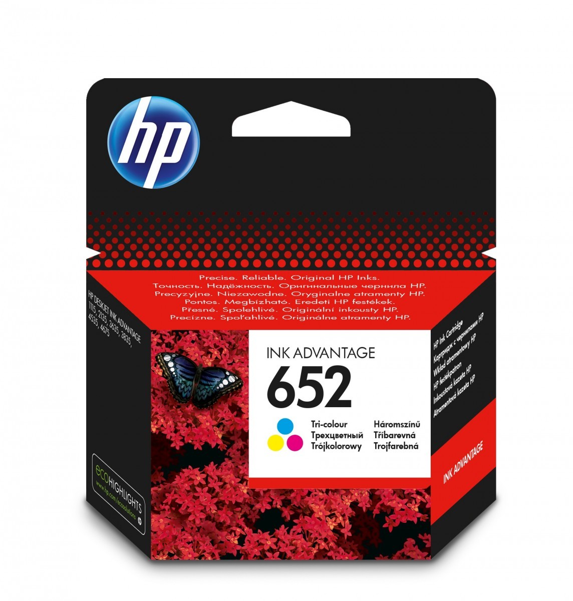 HP Ink/652 Tri-Colour Cart