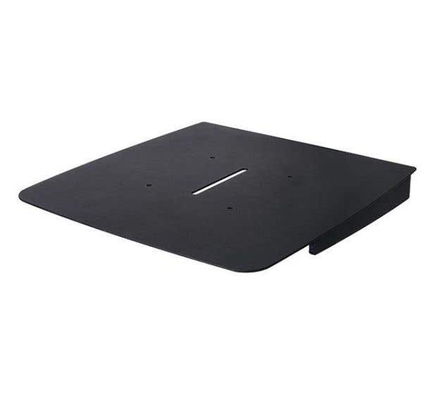 Small AV Accessory Shelf (Steel) for Collar Mounting - 300 x 300mmBlack