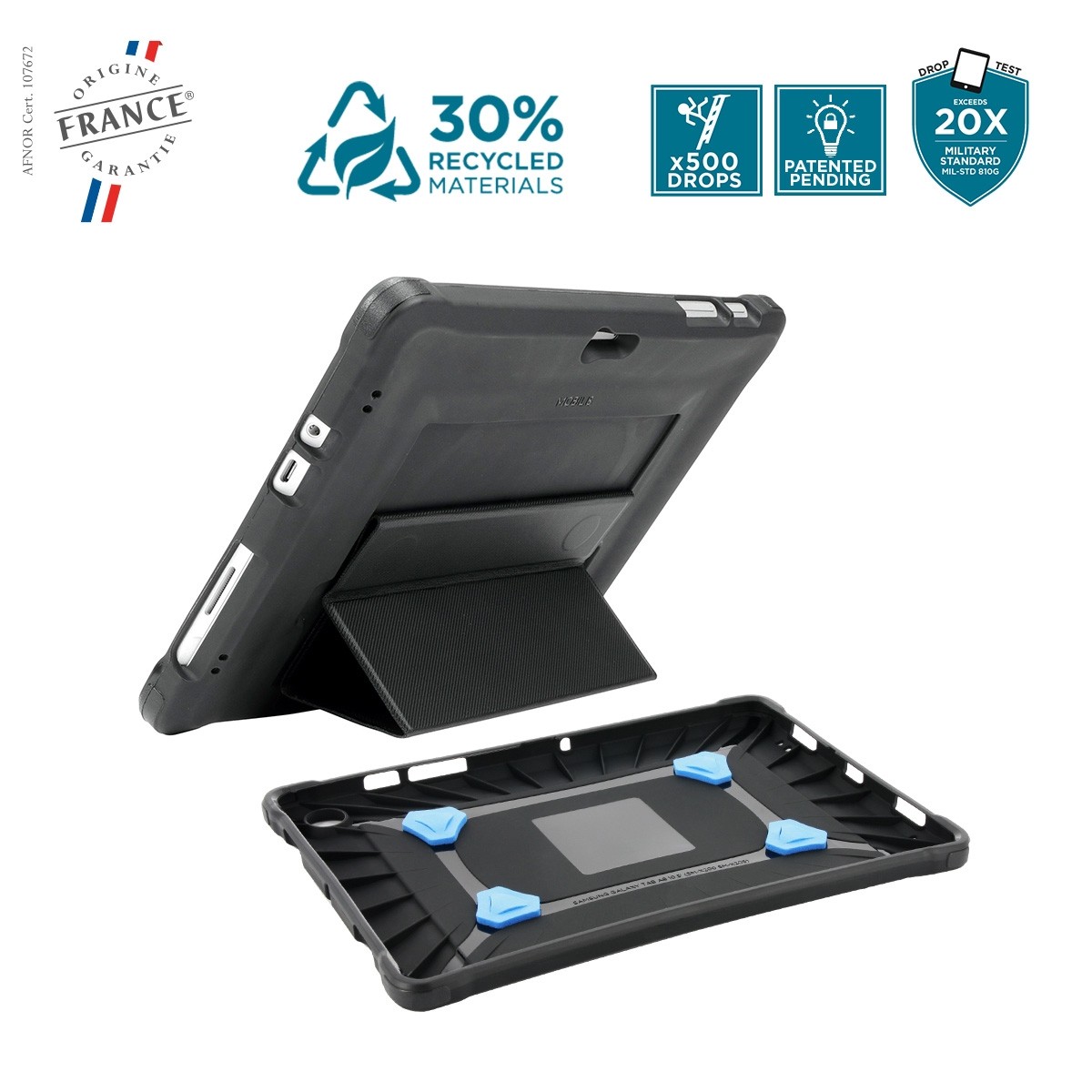 PROTECH - Case + kickstand + handstrap for Surface Go 4 / Go 3 / Go 2 / Go