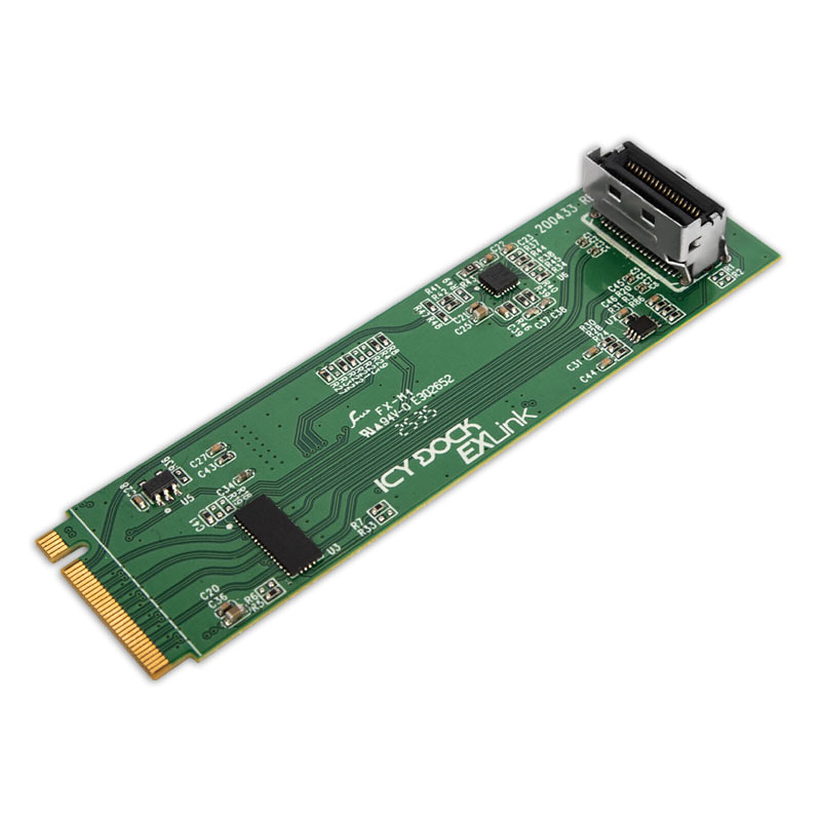 ICY DOCK M.2 NVMe PCle 5.0 SSD to 1x MCIO 4i Adapter with R