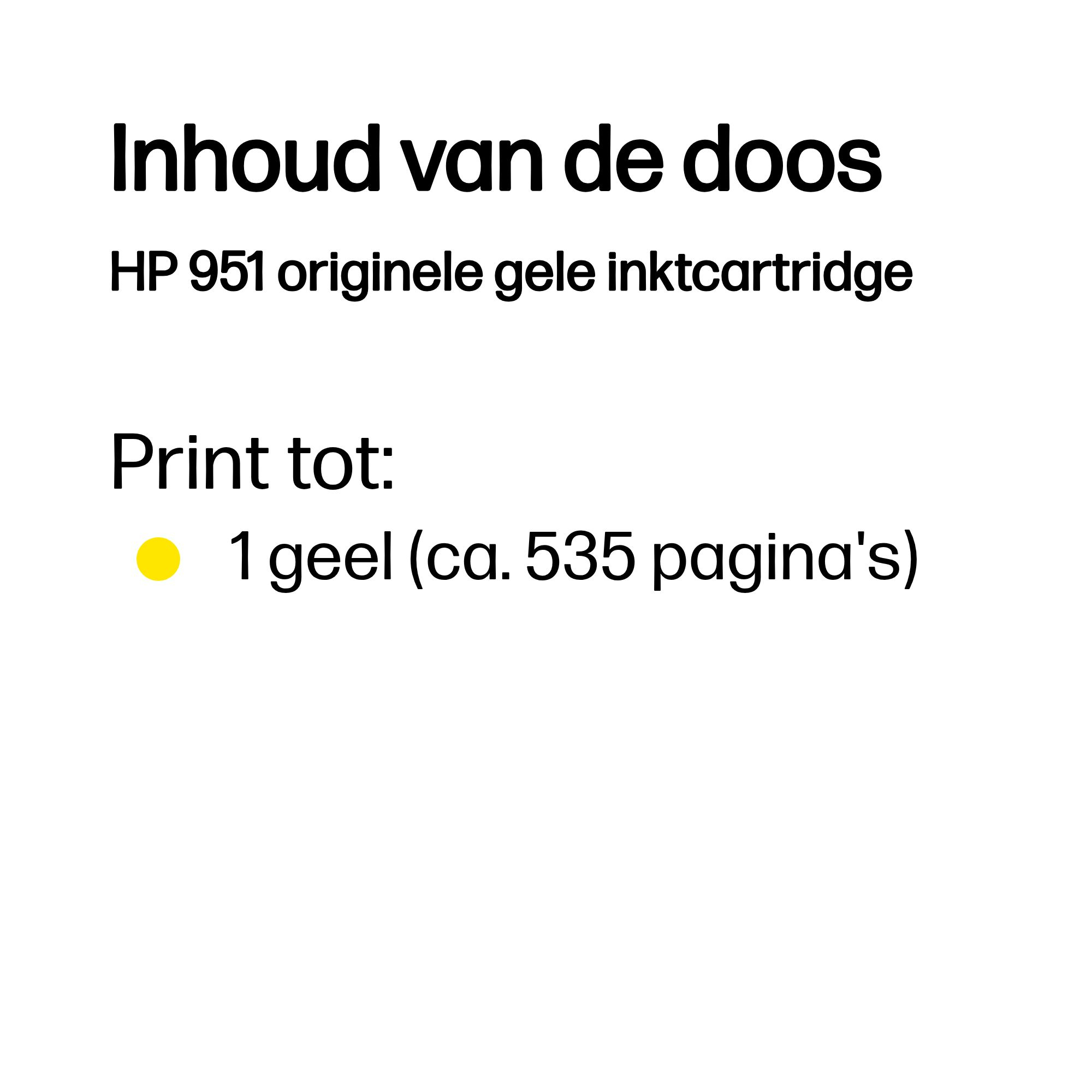 HP 951 originele gele inktcartridge - Afbeelding 4
