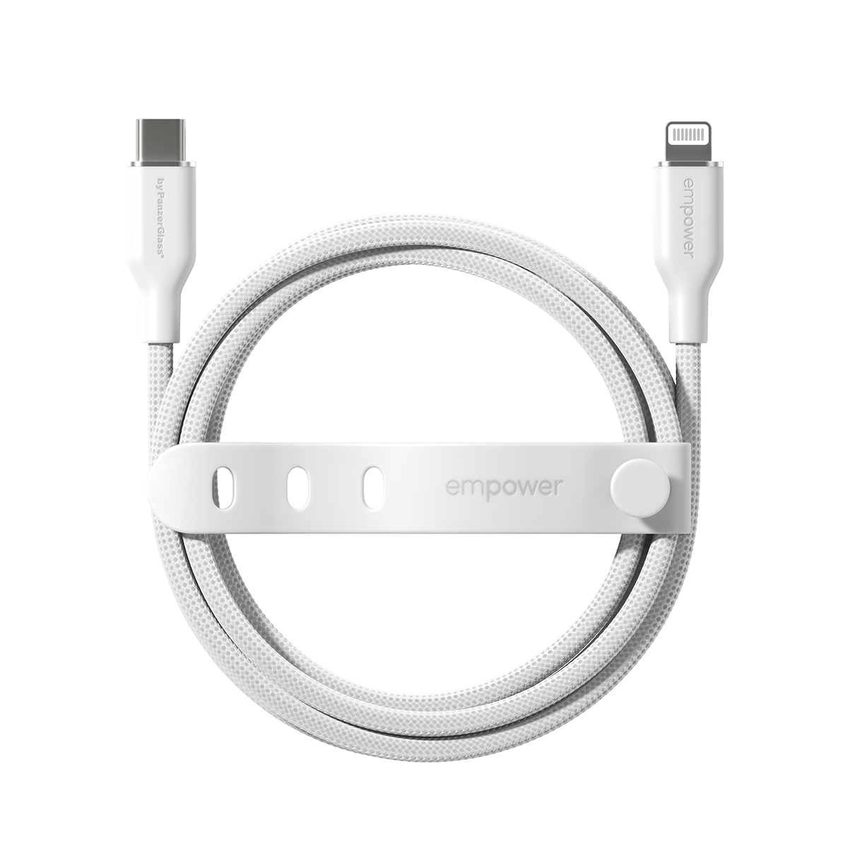 PanzerGlass empower™ by ® Racing 60W USB-C to Lightning Cable | USB 2.0 | 1.2M | Silver White USB-kabel Wit - Afbeelding 5