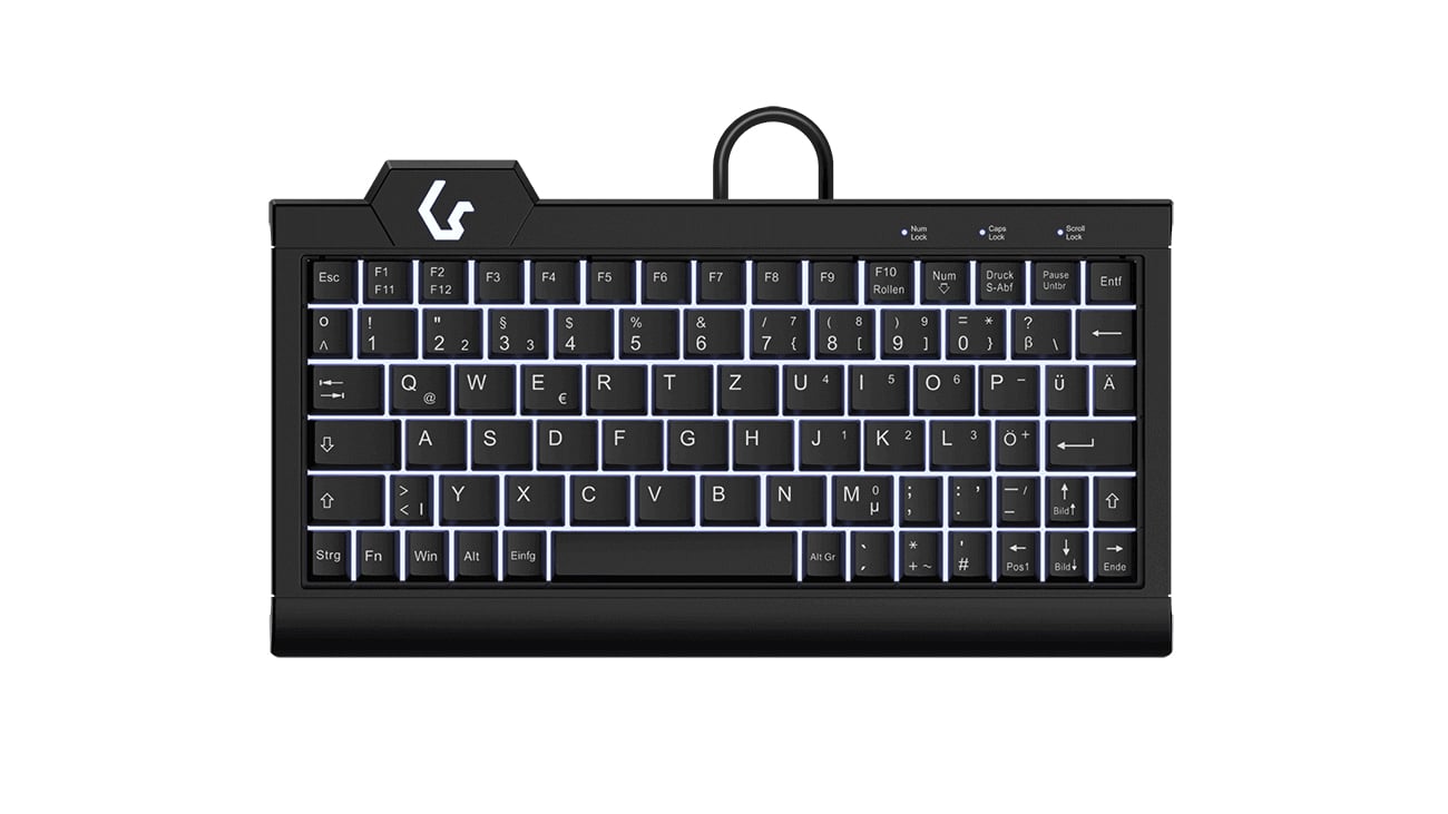 KeySonic KSK-3010ELC (DE) toetsenbord Thuis USB QWERTZ Duits Zwart