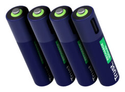 Trust USB-C Oplaadbare AAA Batterijen 4-pack - Oplaadbare AAA batterijen – USB-C oplaadbaar – 4 stuks – Blauw - Afbeelding 5