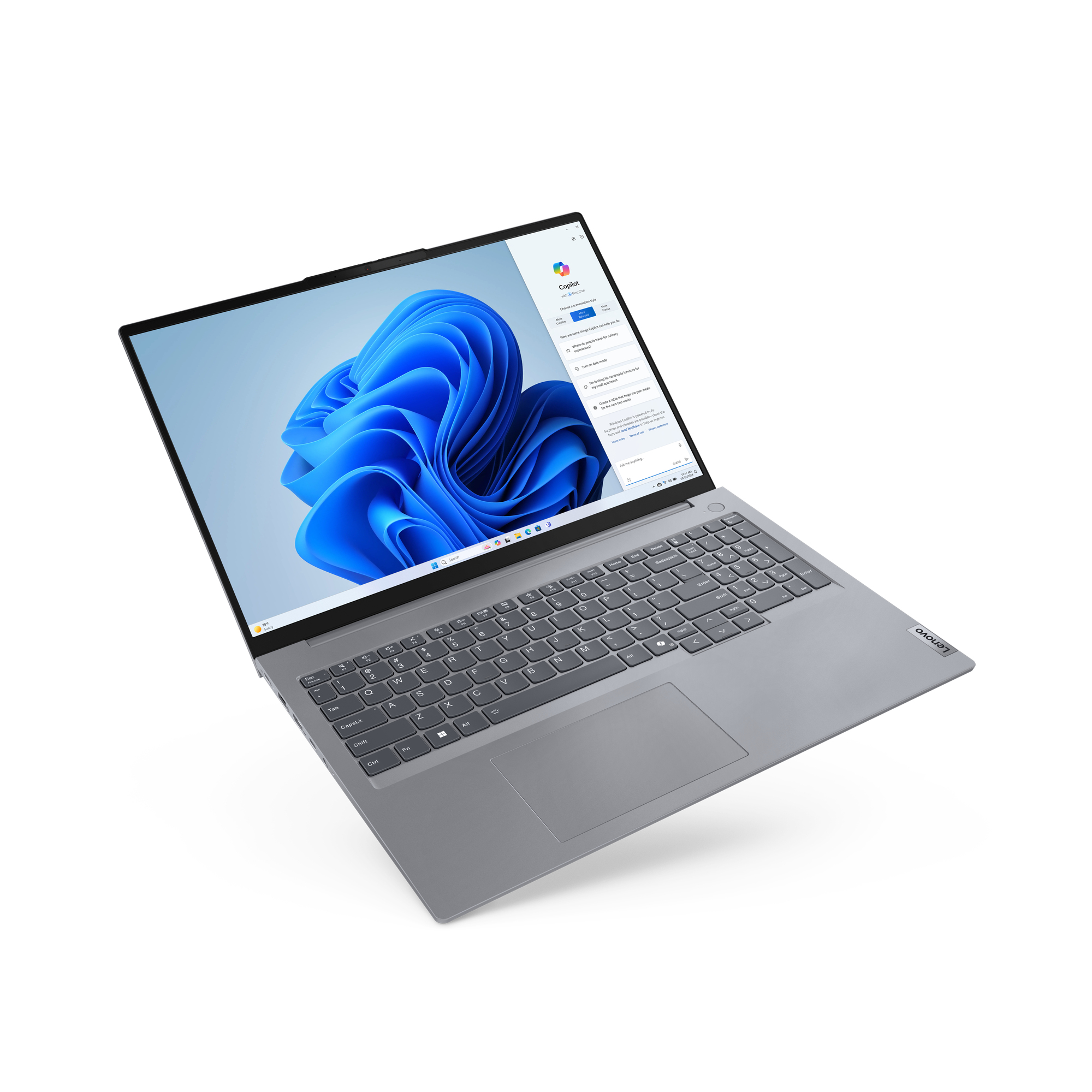 Lenovo ThinkBook 16 G7 ARP AMD Ryzen™ 5 7535HS Laptop 40,6 cm (16") WUXGA 16 GB DDR5-SDRAM 512 GB SSD Wi-Fi 6E (802.11ax) Windows 11 Pro Engels Grijs - Afbeelding 8