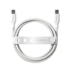 PanzerGlass empower™ by ® Racing 60W USB-C to USB-C Cable | USB 2.0 | 1.2M | Silver White USB-kabel Wit - Afbeelding 5