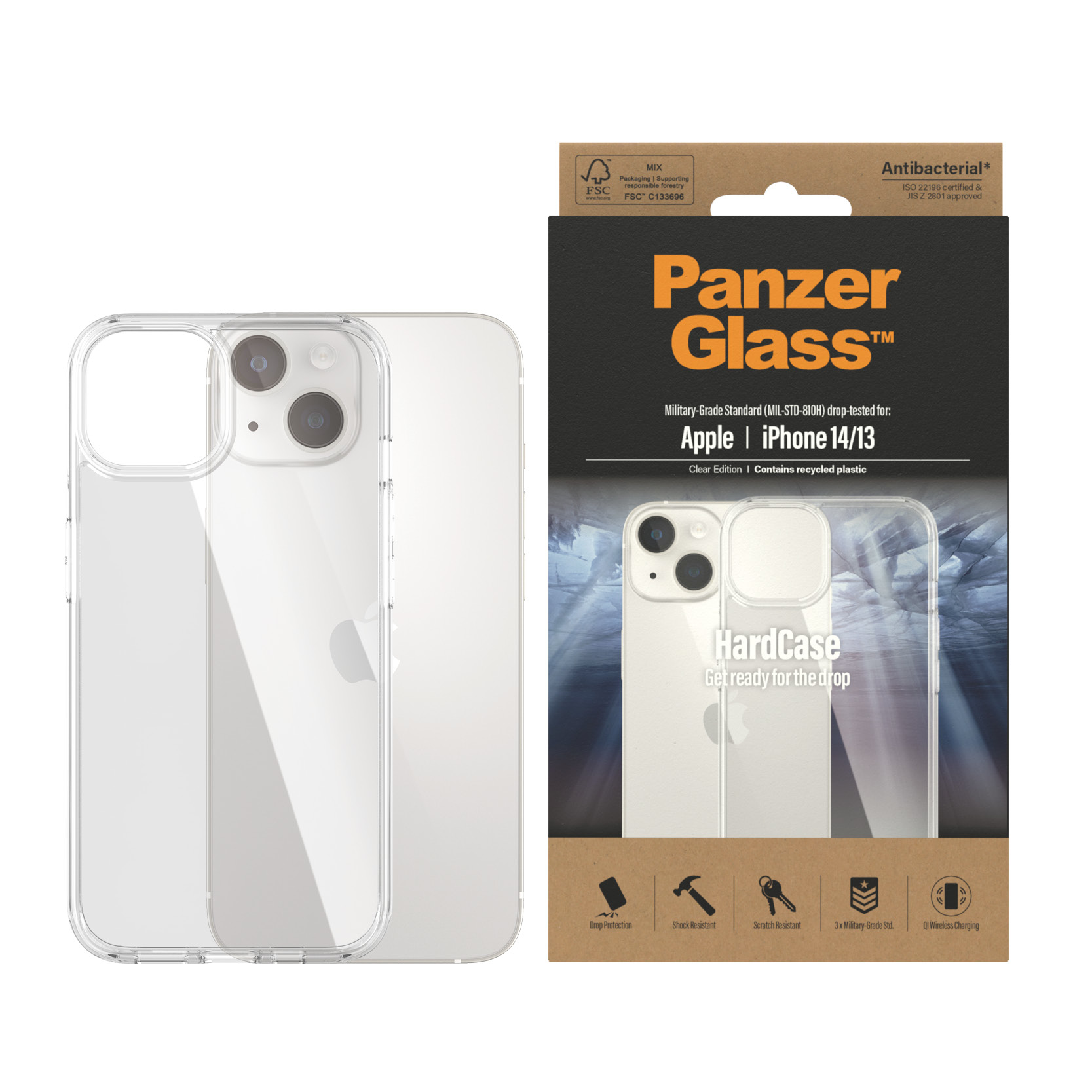 PanzerGlass ® HardCase iPhone 14 | 13 | Clear mobiele telefoon behuizingen 15,5 cm (6.1") Hoes Transparant - Afbeelding 3