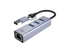 Conceptronic ABBY25G laptop dock & poortreplicator Bedraad USB 3.2 Gen 1 (3.1 Gen 1) Type-A + Type-C Grijs