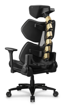 COUGAR Terminator Elite Gold PC-gamestoel Gecapitonneerde zitting Zwart, Goud - Afbeelding 7