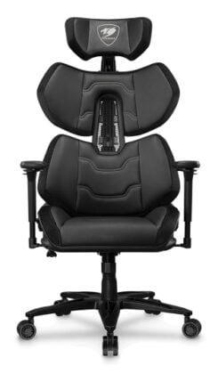 COUGAR Terminator Elite PC-gamestoel Gecapitonneerde zitting Zwart, Zilver