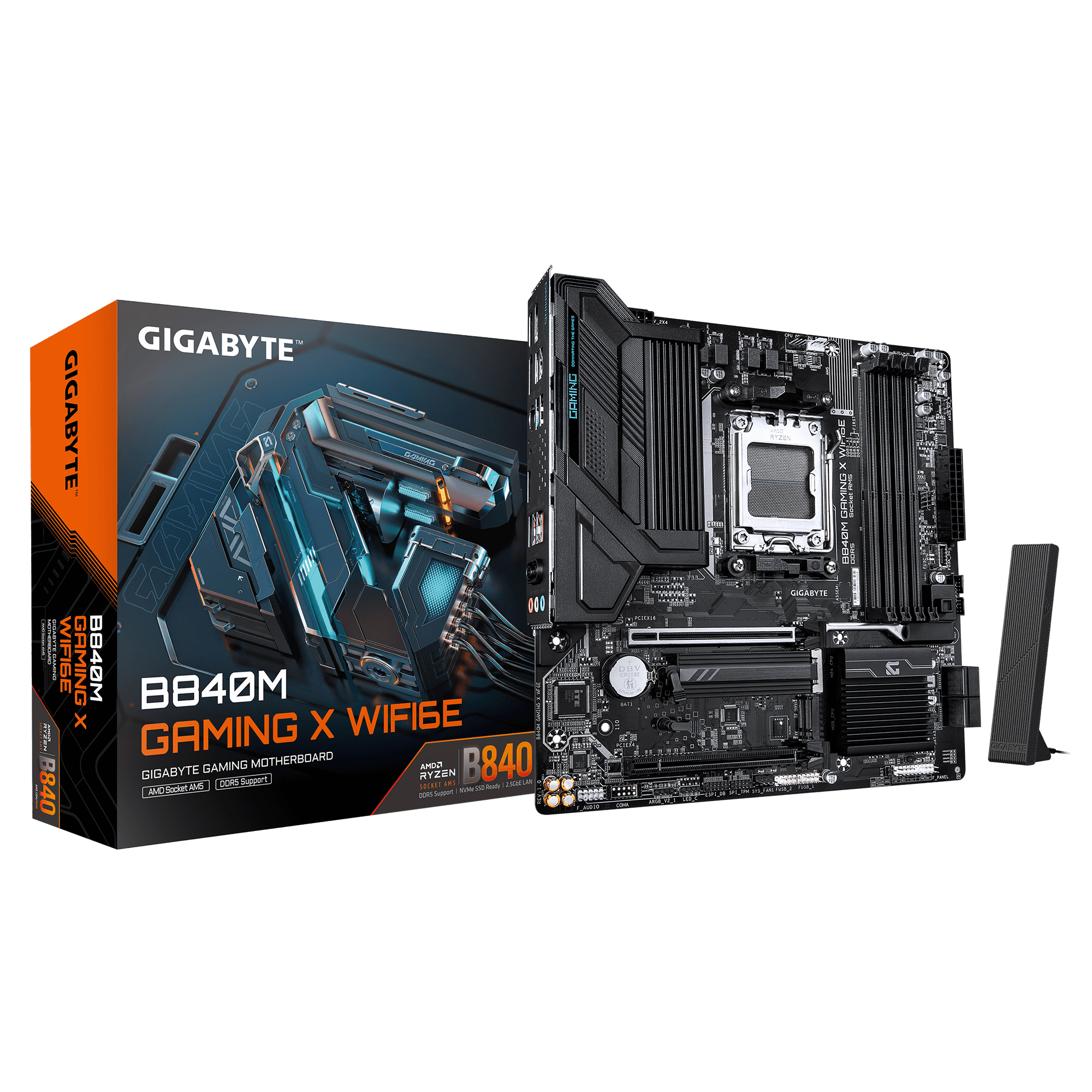 GIGABYTE B840M GAMING X WIFI6E AMD B840 Socket AM5 micro ATX - Afbeelding 2