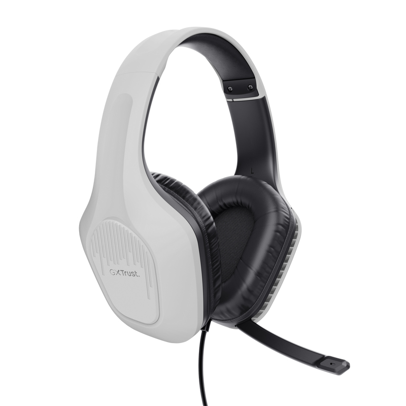 Trust GXT 415S Zirox Gaming Headset - Bedrade gamingheadset – Opklapbare microfoon – 50 mm drivers – Wit - Afbeelding 5